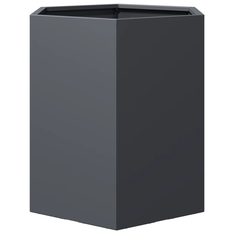 vidaXL Garden Planters 2 pcs Anthracite Hexagon 46x40x45 cm Steel