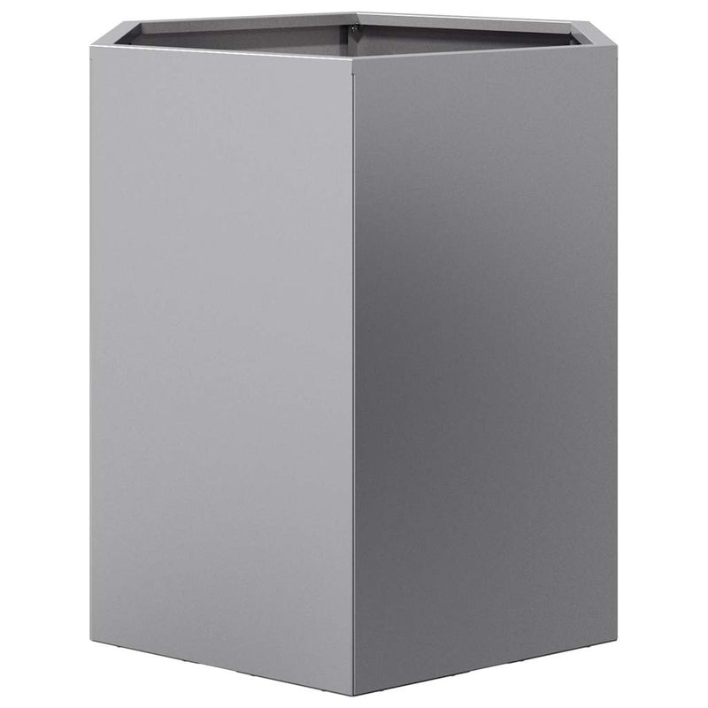 vidaXL Garden Planters 2 pcs Hexagon 46x40x45 cm Galvanized Steel