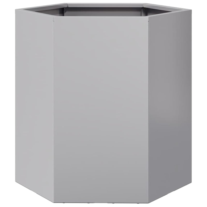 vidaXL Garden Planters 2 pcs Hexagon 46x40x45 cm Galvanized Steel