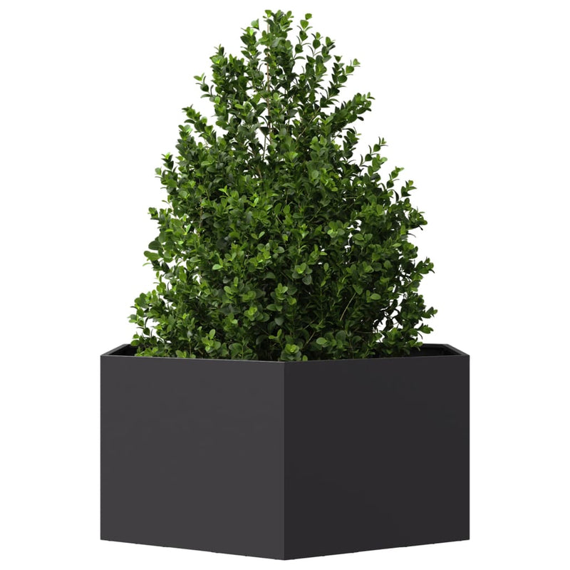 Garden Planter Black Hexagon 104x90x45 cm Steel