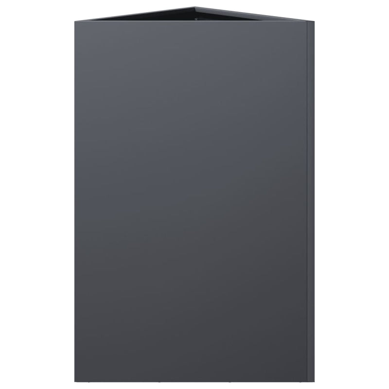 vidaXL Garden Planter Anthracite Triangular 50x43x75 cm Steel