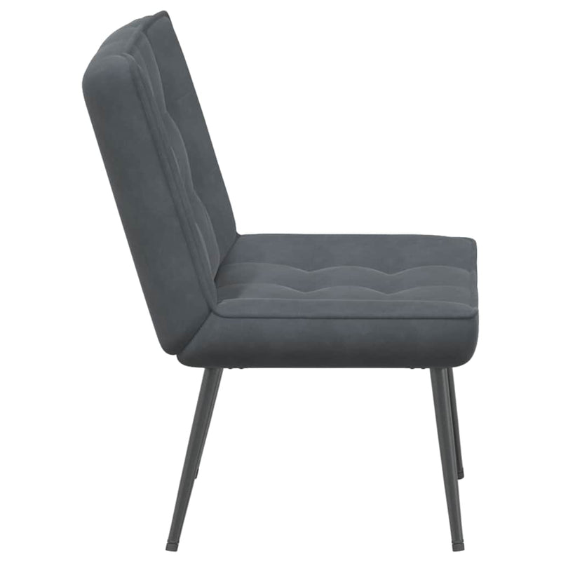 vidaXL Relaxing Chair Dark Grey 64x74x84 cm Velvet