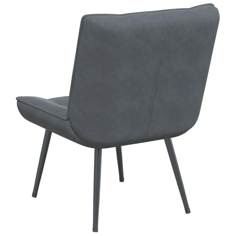 vidaXL Relaxing Chair Dark Grey 64x74x84 cm Velvet