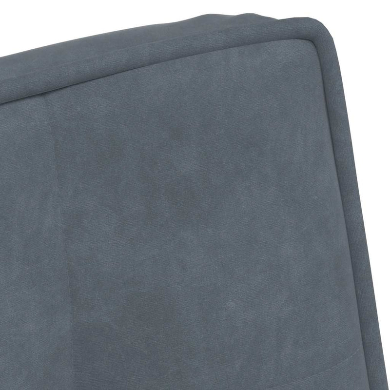 vidaXL Relaxing Chair with Stool Dark Grey Velvet