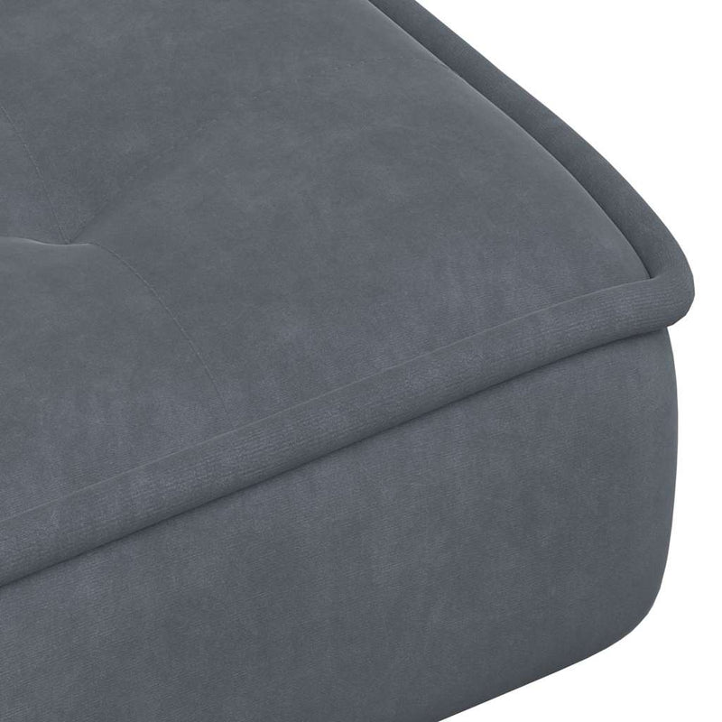 vidaXL Relaxing Chair with Stool Dark Grey Velvet