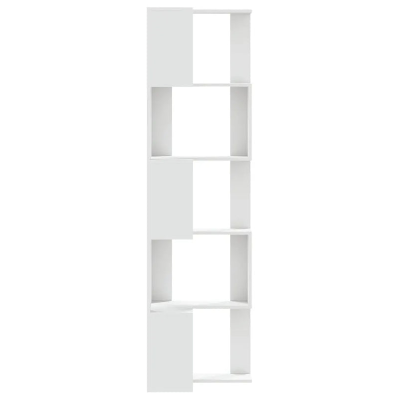 Corner Bookcase 5-Tier White 50x50x179 cm Engineered Wood