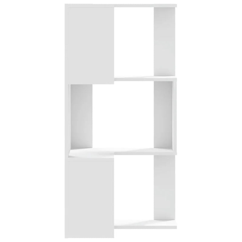 Corner Bookcase 3-Tier White 50x50x102 cm Engineered Wood