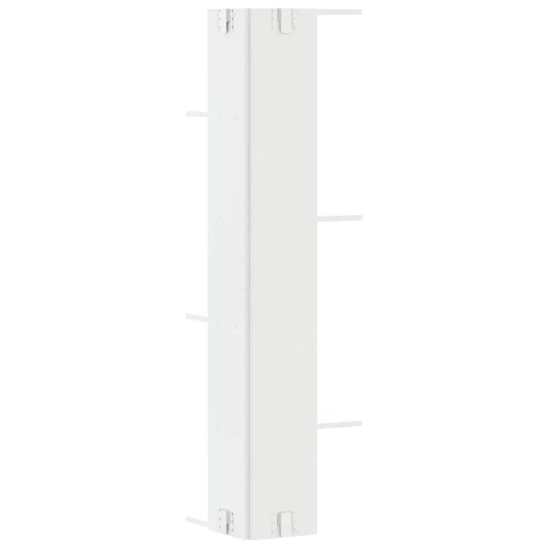 Wall Corner Shelf White 36.5x36.5x140 cm Engineered Wood