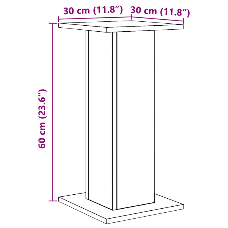 Speaker Stands 2 pcs Artisian Oak 30x30x60 cm Engineered Wood