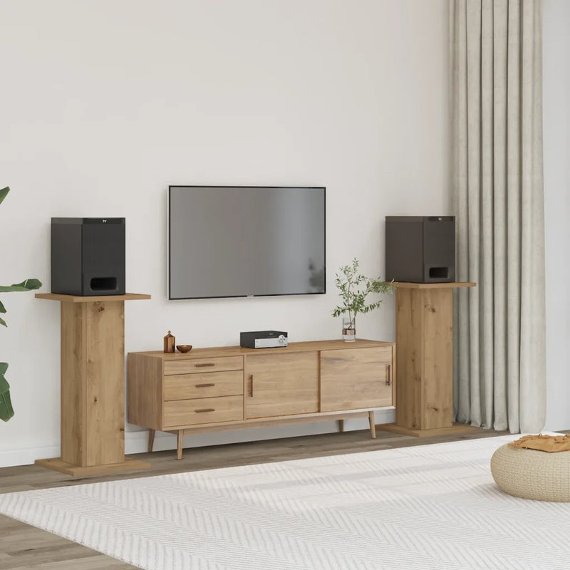 Speaker Stands 2 pcs Artisian Oak 30x30x60 cm Engineered Wood
