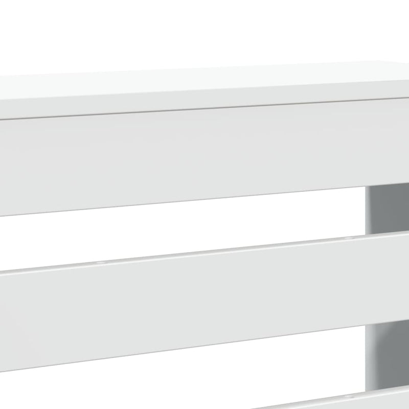 Radiator Cover White 104x20x82 cm Engineered Wood