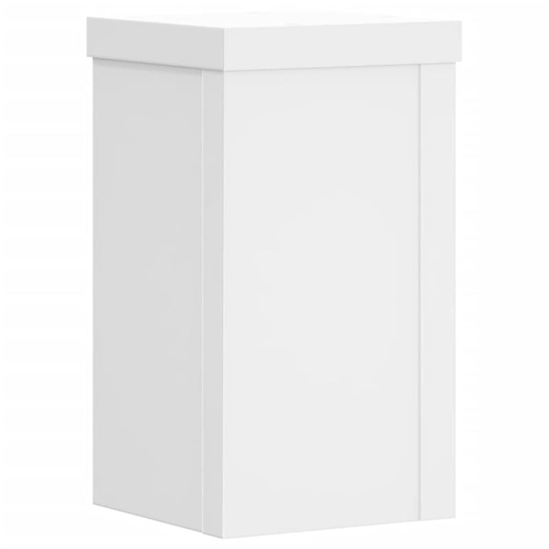 Plant Stands 2 pcs White 10x10x18 cm Engineered Wood