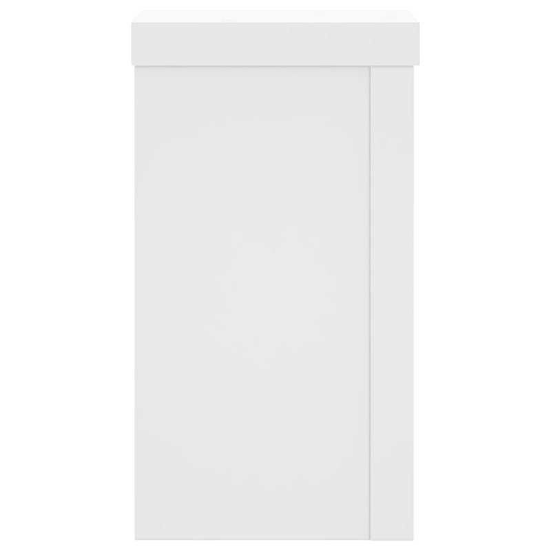Plant Stands 2 pcs White 10x10x18 cm Engineered Wood