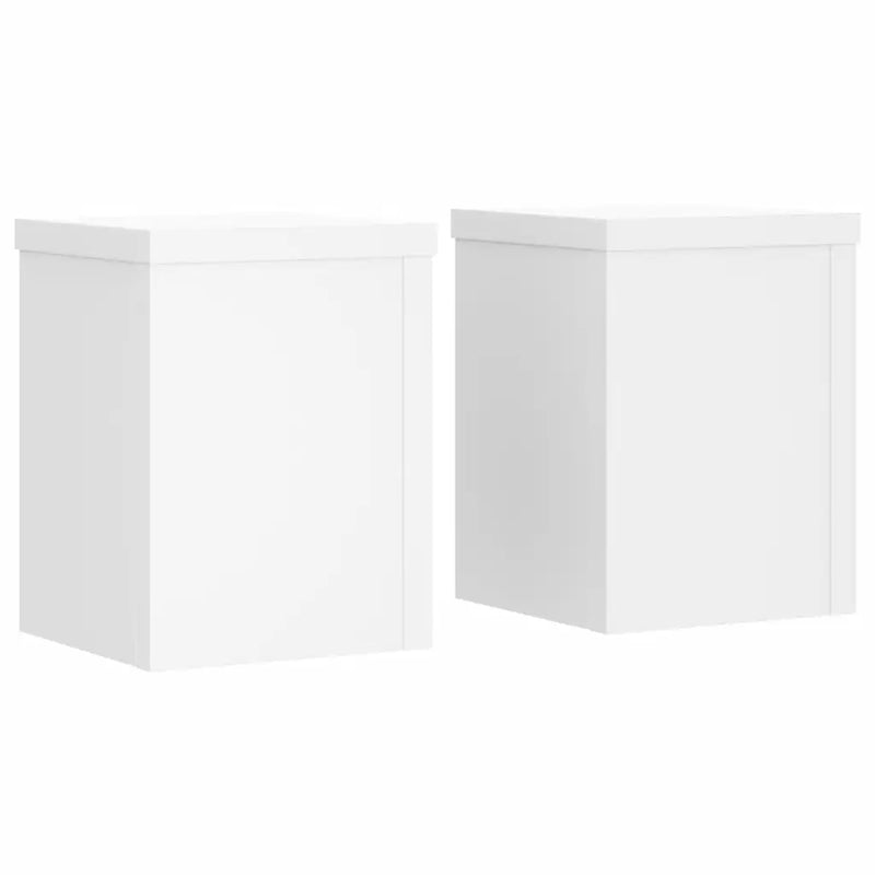 Plant Stands 2 pcs White 15x15x20 cm Engineered Wood