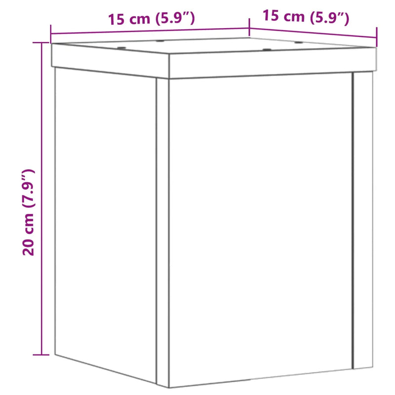 Plant Stands 2 pcs White 15x15x20 cm Engineered Wood