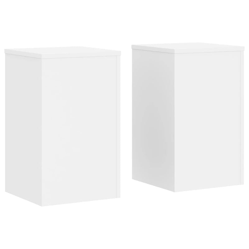 Plant Stands 2 pcs White 30x30x50 cm Engineered Wood