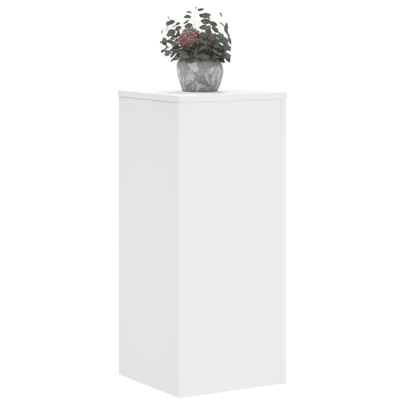 vidaXL Plant Stands 2 pcs White 30x30x70 cm Engineered Wood