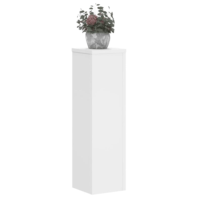 vidaXL Plant Stands 2 pcs White 17x17x60 cm Engineered Wood