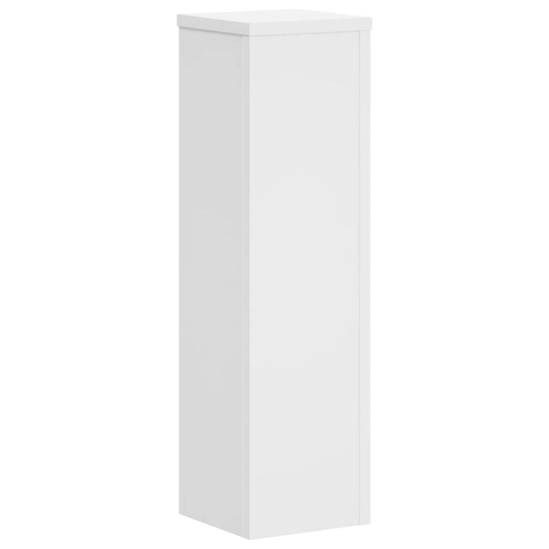 vidaXL Plant Stands 2 pcs White 17x17x60 cm Engineered Wood