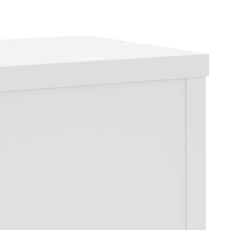 vidaXL Plant Stands 2 pcs White 17x17x60 cm Engineered Wood