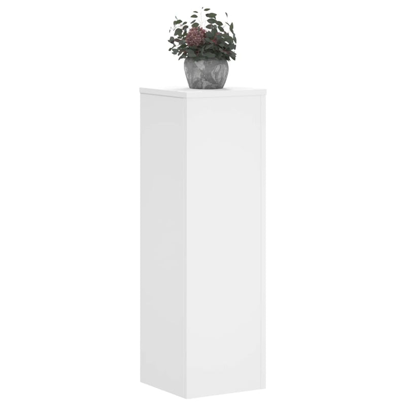 vidaXL Plant Stands 2 pcs White 25x25x80 cm Engineered Wood