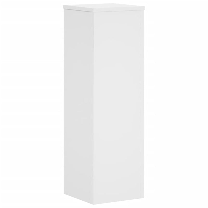 vidaXL Plant Stands 2 pcs White 25x25x80 cm Engineered Wood