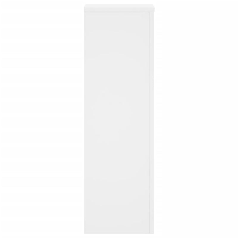 vidaXL Plant Stands 2 pcs White 25x25x80 cm Engineered Wood
