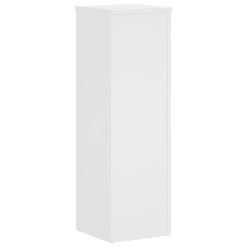 vidaXL Plant Stands 2 pcs White 25x25x80 cm Engineered Wood