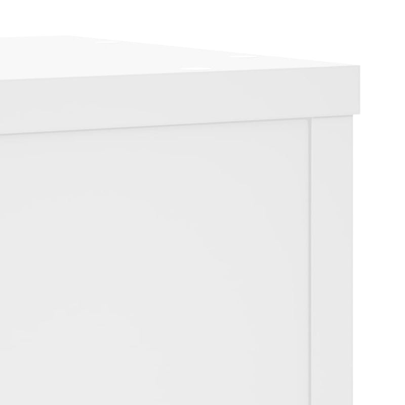 vidaXL Plant Stands 2 pcs White 25x25x80 cm Engineered Wood