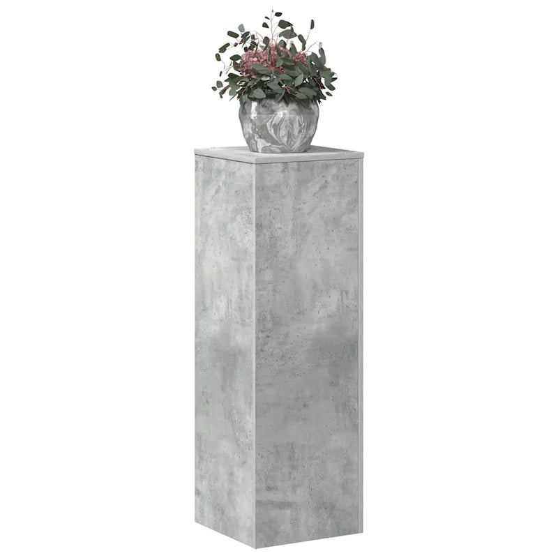 Plant Stand Concrete Grey 33x33x100 cm Engineered Wood