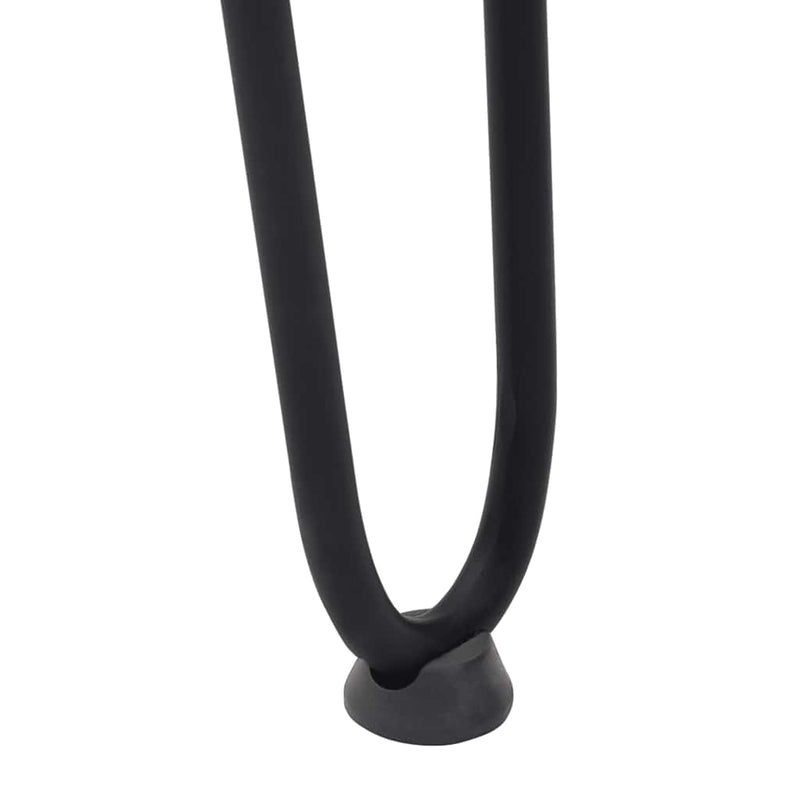 vidaXL hairpin legs for console tables for Console Table 4 pcs Black 72 cm Solid Steel