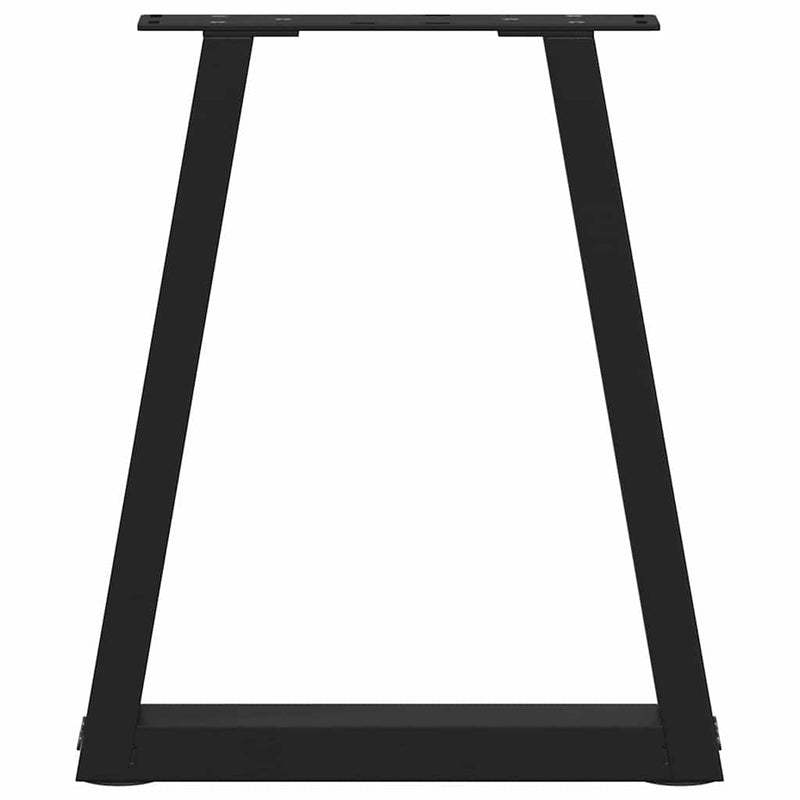 vidaXL Coffee Table Legs V-Shape 2 pcs Black 38x(42-43.3) cm Steel