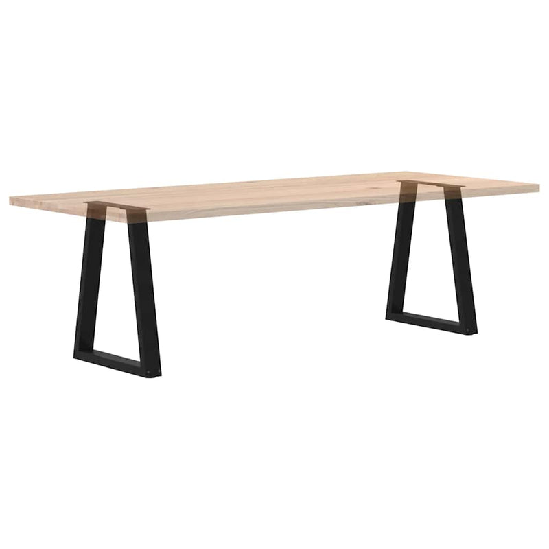 vidaXL Dining Table Legs V-Shape 2 pcs Black 60x(72-73.3) cm Steel