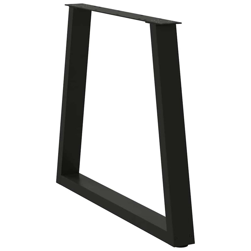 vidaXL Dining Table Legs V-Shape 2 pcs Black 80x(72-73.3) cm Steel