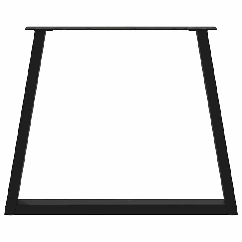 vidaXL Dining Table Legs V-Shape 2 pcs Black 80x(72-73.3) cm Steel