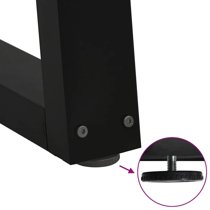 vidaXL Dining Table Legs V-Shape 2 pcs Black 80x(72-73.3) cm Steel