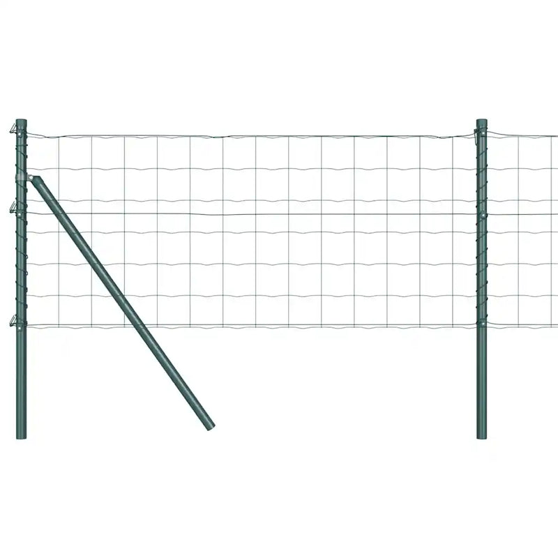 Fence with Post Green 0,8 x 25 m Steel