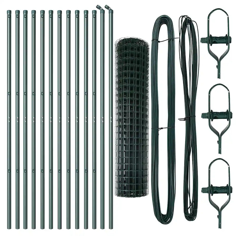 Fence with Post Green 1 x 25 m Steel