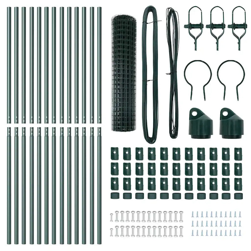 Fence with Post Green 1 x 25 m Steel