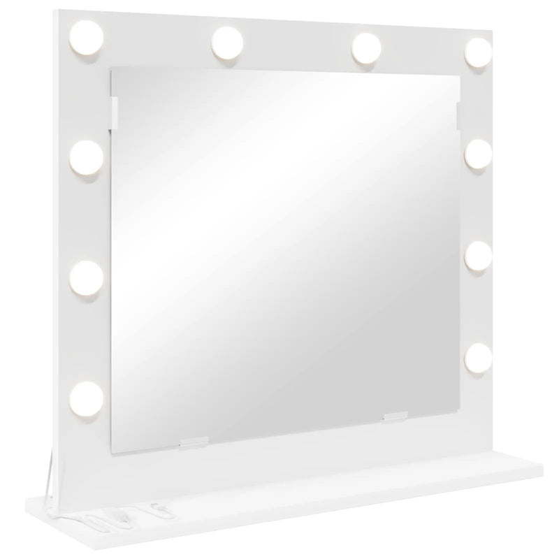 Vanity Mirror White 60 x 55 x 18 cm Glass and Engineered wood