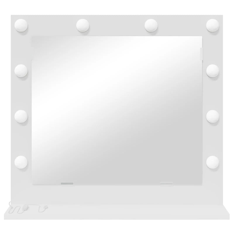 Vanity Mirror White 60 x 55 x 18 cm Glass and Engineered wood