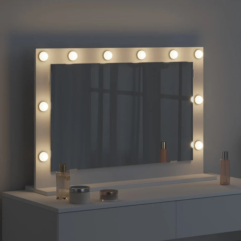 Vanity Mirror White 80 x 15 x 18 cm Glass and Engineered wood