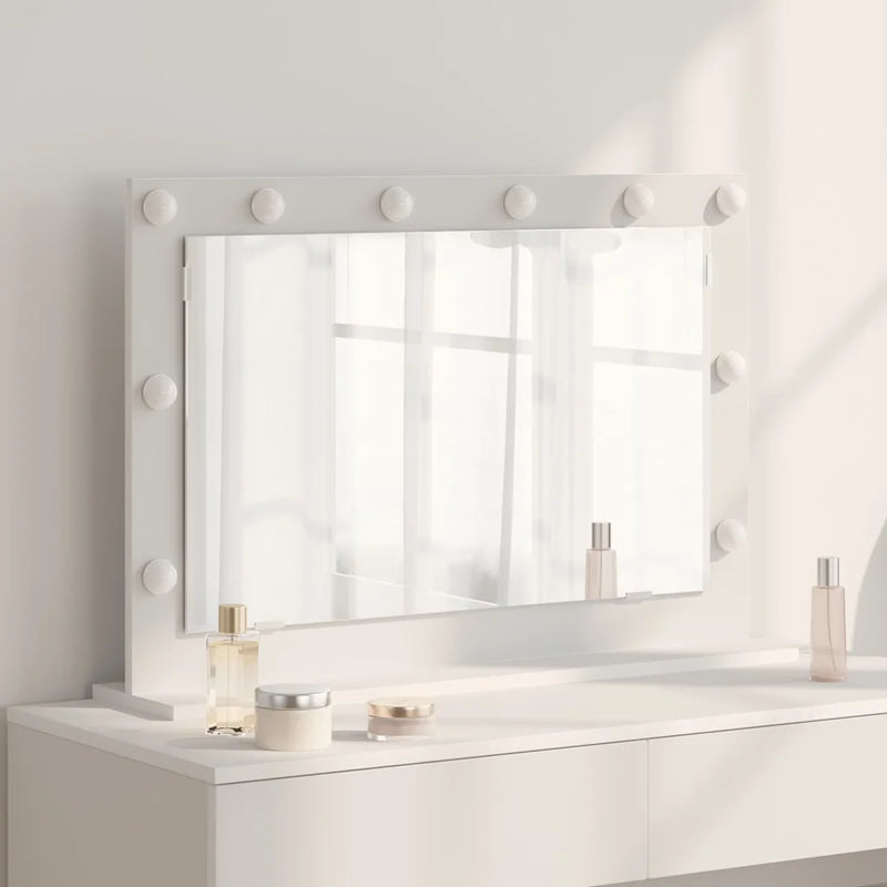 Vanity Mirror White 80 x 15 x 18 cm Glass and Engineered wood