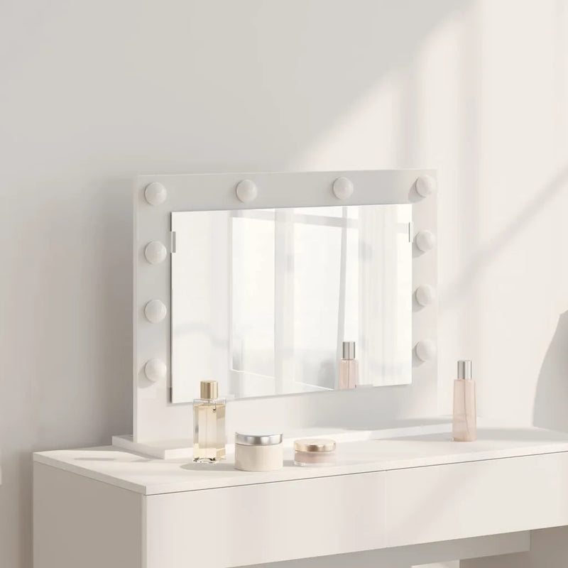 Vanity Mirror White 60 x 45 x 18 cm Glass and Engineered wood