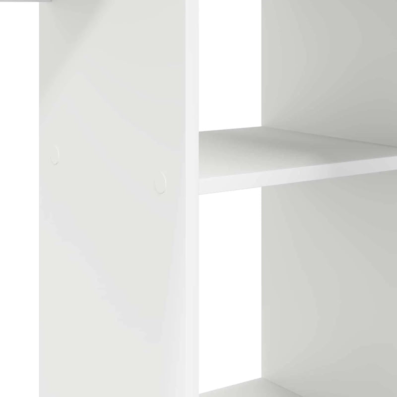 Desk White 142 x 102 x 73 cm Engineered Wood