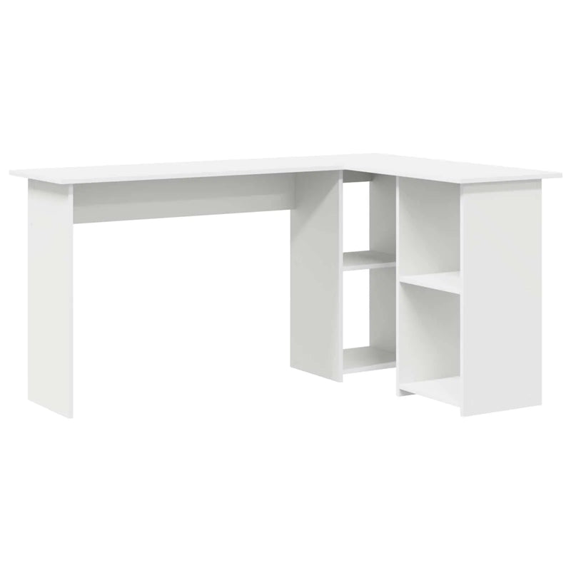 Desk White 142 x 102 x 73 cm Engineered Wood