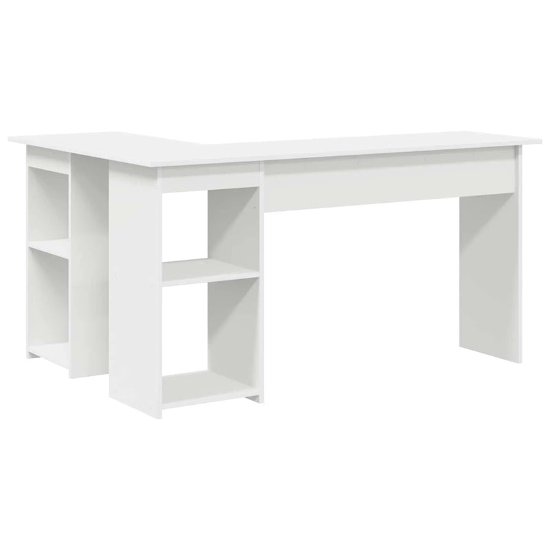Desk White 142 x 102 x 73 cm Engineered Wood