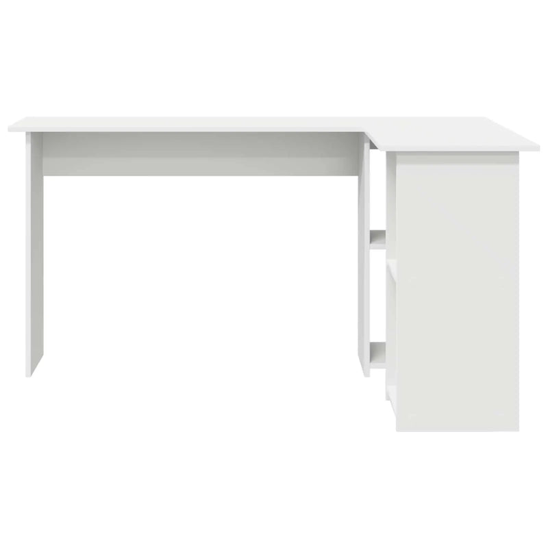 Desk White 142 x 102 x 73 cm Engineered Wood