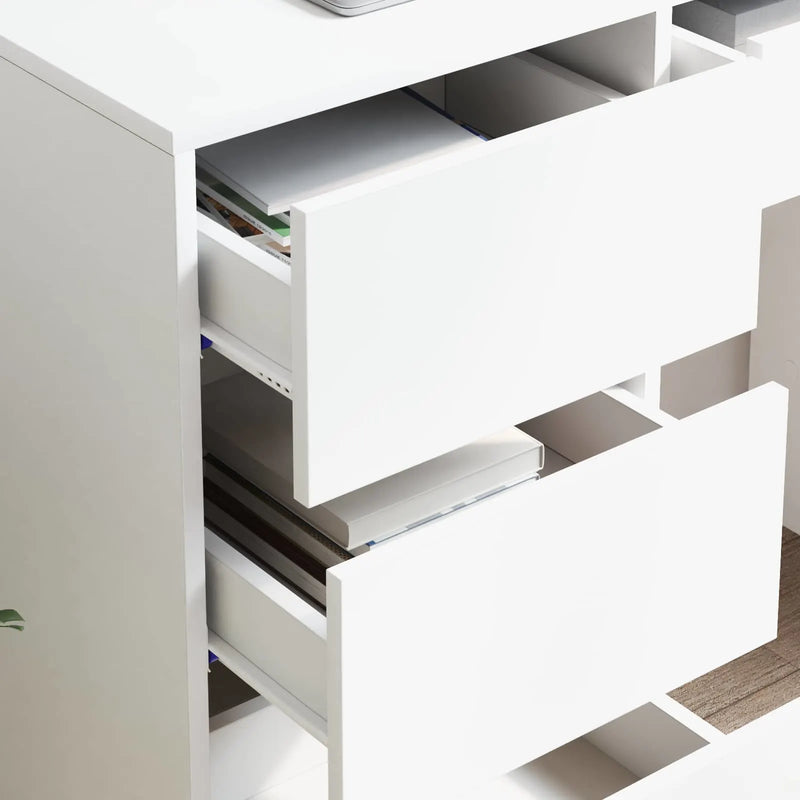 Desk White Engineered Wood 90 x 37.5 x 75 cm