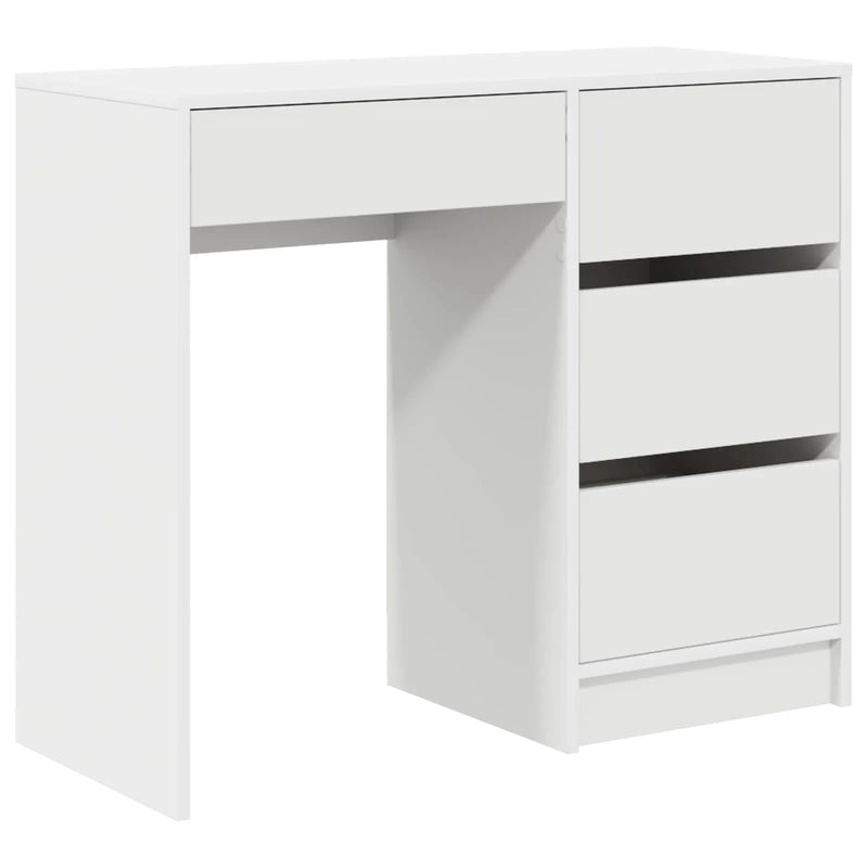 Desk White Engineered Wood 90 x 37.5 x 75 cm